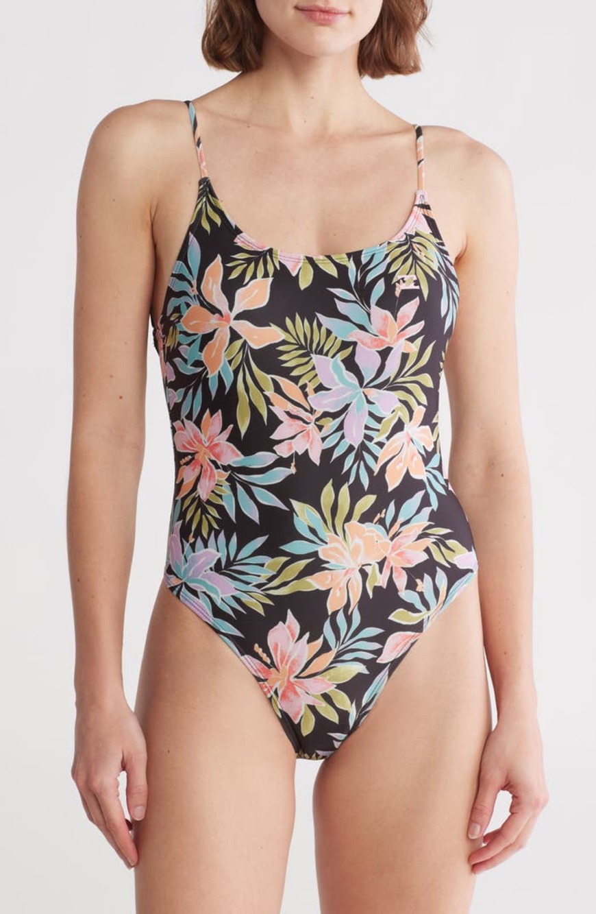 NWT Billabong Beach Babe One Piece Black Swimsuit Size XL Surf Beach Swimwear